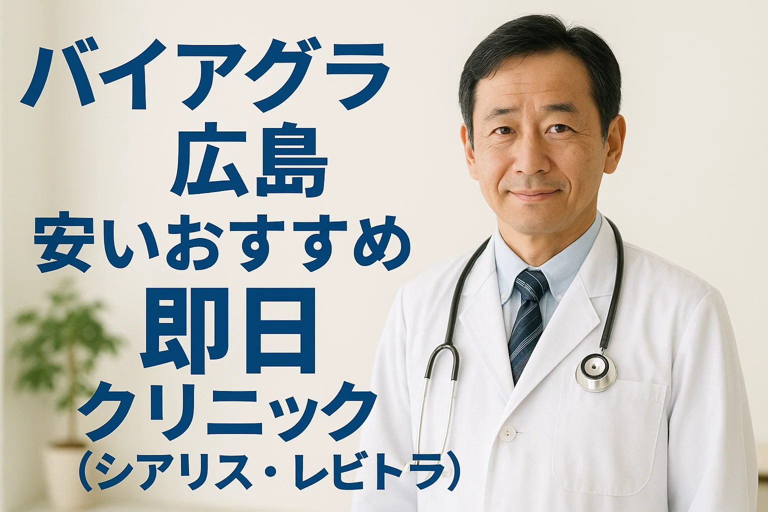 バイアグラ広島安いおすすめ即日クリニック（シアリス・レビトラ）